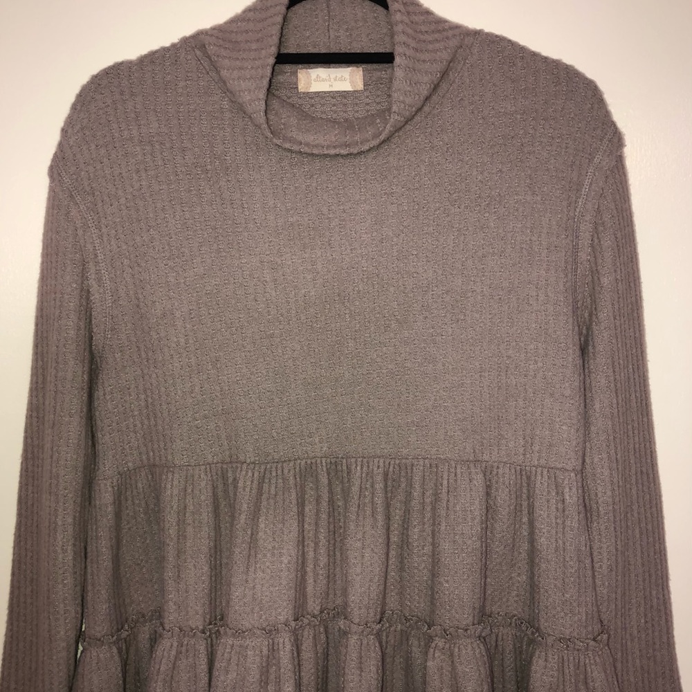 Alter’d State Flowy Ruffled High Neck Sweater